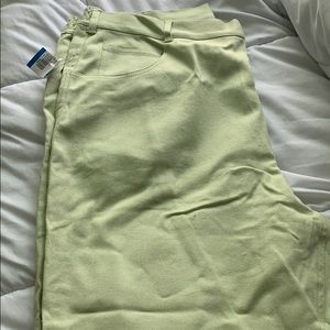 A pair or light green vintage Diane Gilman pants